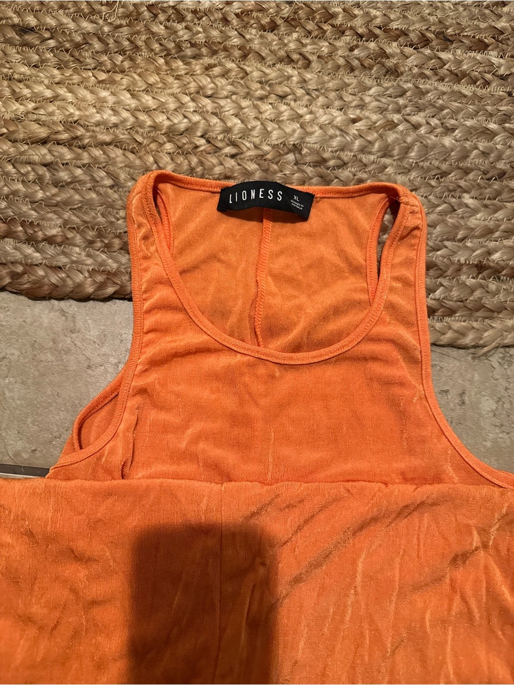 LIONESS ORANGE MIDI DRESS - Picture 4 of 7